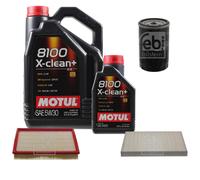 FEBI BILSTEIN Controllo Set 6L Motul 8100 X-Clean+ 5W30 Per Audi A6 4A C4
