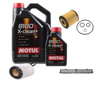 FEBI BILSTEIN Controllo Set 6L Motul 8100 X-Clean+ 5W30 Per BMW 1 Serie E81 116I