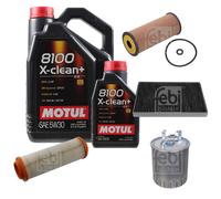 FEBI BILSTEIN Controllo Set 6L Motul 8100 X-CLEAN+ 5W30 Per Mercedes-Benz