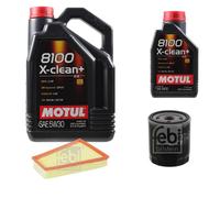 FEBI BILSTEIN Controllo Set 6L Motul 8100 X-CLEAN+ 5W30 Per Peugeot 306 7B