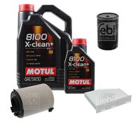 FEBI BILSTEIN Controllo Set 6L Motul 8100 X-Clean+ 5W30 Per VW Golf V 1K1