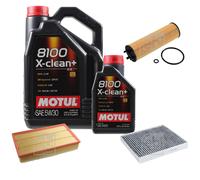 FEBI BILSTEIN Controllo Set 6L Motul 8100 X-Clean+ 5W30 Per VW Passat