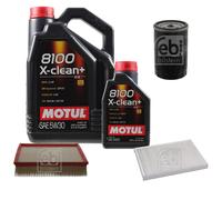 FEBI BILSTEIN Controllo Set 6L Motul 8100 X-Clean+ 5W30 Per VW Passat