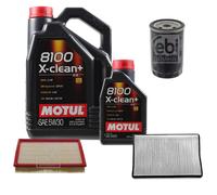 FEBI BILSTEIN Controllo Set 6L Motul 8100 X-Clean+ 5W30 Per VW Passat
