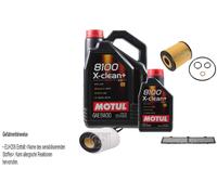 Febi BILSTEIN Controllo Set 6L Motul 8100 x-Pulire+5W30 per BMW 1er E81 116i