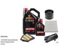 Febi BILSTEIN Controllo Set 6L Motul 8100 x-Pulire+5W30 per Honda Cr-V IV Dx