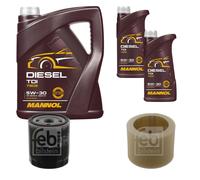 FEBI BILSTEIN Controllo Set 7 L MANNOL Diesel TDI 5W-30 per Peugeot Partner
