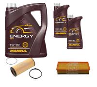FEBI BILSTEIN Controllo Set 7 L MANNOL Energy 5W-30 per Audi A5 Sportback S5