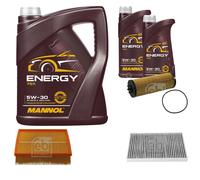 FEBI BILSTEIN Controllo Set 7 L MANNOL Energy 5W-30 per Audi A6 Avant 2.5 TDI