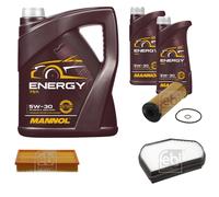 FEBI BILSTEIN Controllo Set 7 L MANNOL Energy 5W-30 per Mercedes E-Klasse W210