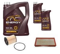 FEBI BILSTEIN Controllo Set 7 L MANNOL Energy 5W-30 per Opel Vectra B 2.5i V6