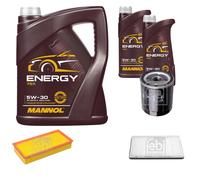 FEBI BILSTEIN Controllo Set 7 L MANNOL Energy 5W-30 per Peugeot 406 Coupe 2.0