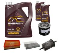 FEBI BILSTEIN Controllo Set 7 L MANNOL Energy 5W-30 per Renault Fluence 2.0
