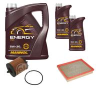 FEBI BILSTEIN Controllo Set 7 L MANNOL Energy 5W-30 per Saab 9-3 2.0 T