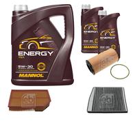 FEBI BILSTEIN Controllo Set 7 L MANNOL Energy 5W-30 per Volvo XC90 I D5 AWD