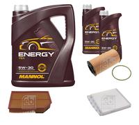 FEBI BILSTEIN Controllo Set 7 L MANNOL Energy 5W-30 per Volvo XC90 I D5 AWD