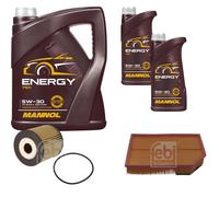 FEBI BILSTEIN Controllo Set 7 L MANNOL Energy 5W-30 per Volvo XC90 I T6 AWD