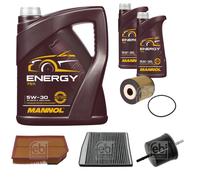FEBI BILSTEIN Controllo Set 7 L MANNOL Energy 5W-30 per Volvo XC90 I T6 AWD