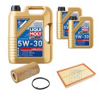 Febi BILSTEIN Controllo Set 7L Liqui Moly 5W30 Longlife3 per Audi Tt 8J3 2.0