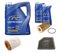 FEBI BILSTEIN Controllo Set 7L MANNOL Defender 10W-40 Per Audi A6 Allroad