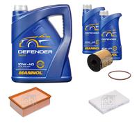 FEBI BILSTEIN Controllo Set 7L MANNOL Defender 10W-40 Per Peugeot 307 Break