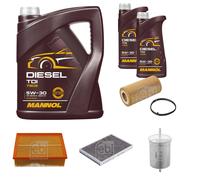 FEBI BILSTEIN Controllo Set 7L MANNOL Diesel TDI 5W-30 Per Audi A4 Avant