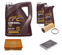 FEBI BILSTEIN Controllo set 7L MANNOL Diesel TDI 5W-30 per Audi A4 Cabriolet