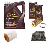 FEBI BILSTEIN Controllo Set 7L MANNOL Diesel TDI 5W-30 Per Audi A6 Allroad