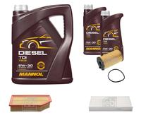 FEBI BILSTEIN Controllo Set 7L MANNOL Diesel TDI 5W-30 Per Peugeot 407 SW