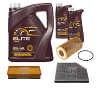 FEBI BILSTEIN Controllo Set 7L MANNOL Elite 5W-40 Per Audi A5 Sportback 8TA