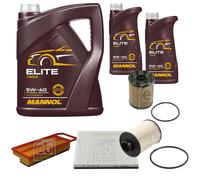 FEBI BILSTEIN Controllo set 7L MANNOL Elite 5W-40 per Fiat Grande Punto 199