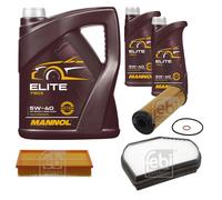 FEBI BILSTEIN Controllo Set 7L MANNOL Elite 5W-40 Per Mercedes-Benz E-Klasse