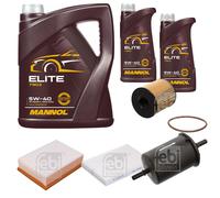 FEBI BILSTEIN Controllo Set 7L MANNOL Elite 5W-40 Per Peugeot 307 CC 3B 2.0