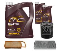 Febi BILSTEIN Controllo Set 7L mannol Elite 5W-40 per Peugeot 407 Neri 6E_