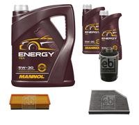 FEBI BILSTEIN Controllo Set 7L MANNOL Energy 5W-30 per Audi A4 Avant 1.8