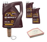 FEBI BILSTEIN Controllo Set 7L MANNOL Energy 5W-30 Per BMW 5er Touring E61