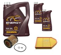 FEBI BILSTEIN Controllo Set 7L MANNOL Energy 5W-30 Per BMW X3 F25 xDrive20i