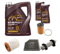 FEBI BILSTEIN Controllo set 7L MANNOL Energy Combi LL 5W-30 per Audi A6 Avant