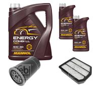FEBI BILSTEIN Controllo Set 7L MANNOL Energy Combi LL 5W-30 Per KIA Carens