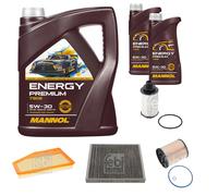 FEBI BILSTEIN Controllo set 7L MANNOL Energy Premium 5W-30 per Opel Insignia