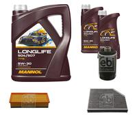 FEBI BILSTEIN Controllo Set 7L MANNOL LONGLIFE 504/507 5W-30 Per Audi A4
