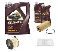 FEBI BILSTEIN Controllo Set 7L MANNOL LONGLIFE 504/507 5W-30 Per Audi A5