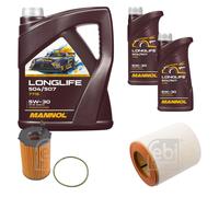 FEBI BILSTEIN Controllo Set 7L MANNOL LONGLIFE 504/507 5W-30 Per Audi A6
