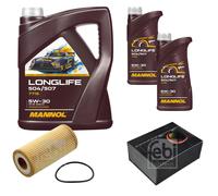 FEBI BILSTEIN Controllo Set 7L MANNOL LONGLIFE 504/507 5W-30 Per Porsche