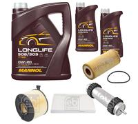 FEBI BILSTEIN Controllo set 7L MANNOL Longlife 508/509 0W-20 per Audi A5