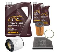 FEBI BILSTEIN Controllo set 7L MANNOL Longlife 508/509 0W-20 per Audi A5