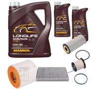 FEBI BILSTEIN Controllo set 7L MANNOL Longlife 508/509 0W-20 per Audi A6