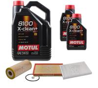 FEBI BILSTEIN Controllo Set 7L Motul 8100 X-CLEAN+ 5W30 Per Audi A3 8L1 1.9