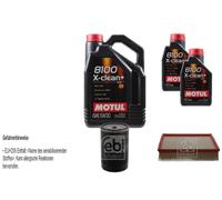 FEBI BILSTEIN Controllo Set 7L Motul 8100 X-Clean+ 5W30 Per Audi A4 8D2 B5