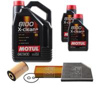 FEBI BILSTEIN Controllo Set 7L Motul 8100 X-Clean+ 5W30 Per Audi A4 Avant